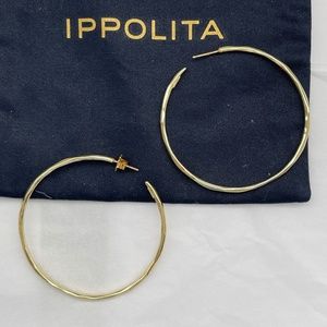 IPPOLITA 18K Gold LARGE HOOPS Earrings